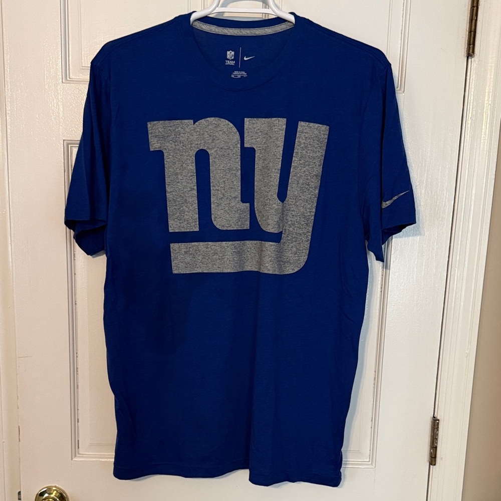 Men’s Nike Blue and Gray NY Giants Short Sleeve Tee